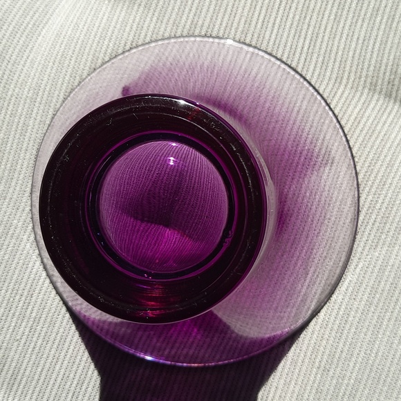 VTG/MCM/Retro Set of 2 Purple Drinking Glasses/Ice Cream Dishes/Condiment Bowls - Picture 5 of 6